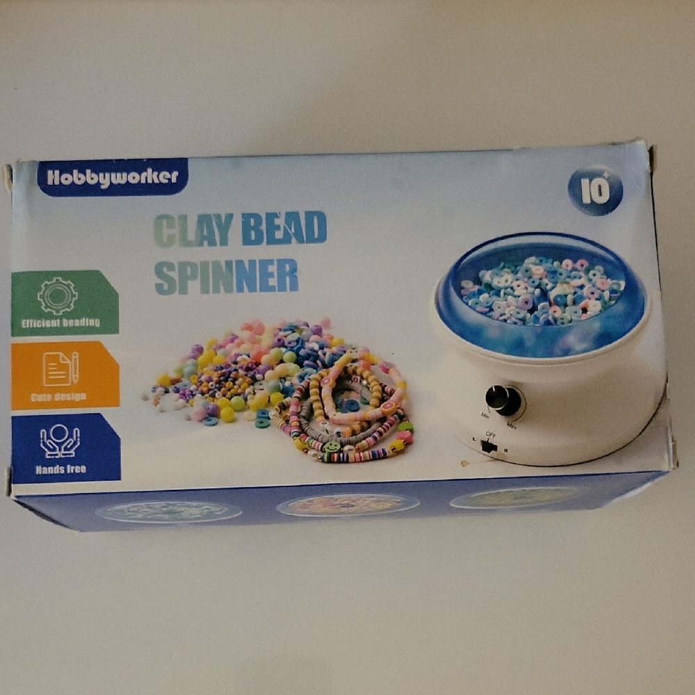 Clay Bead Spinner - Blue